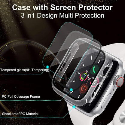 Techsuit Defense360 Pro Case for Apple Watch 44mm Series, Transparent