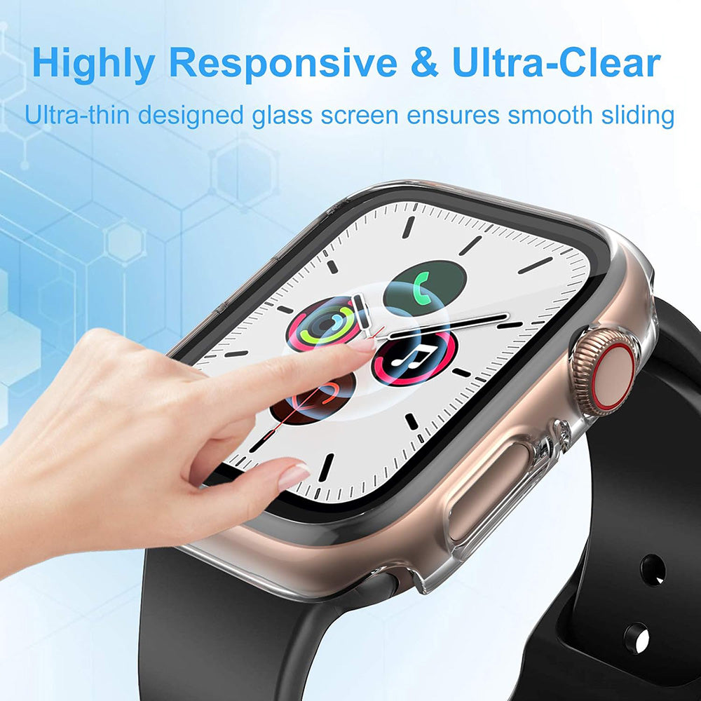Techsuit Defense360 Pro Case for Samsung Galaxy Watch5 / Watch4 44mm Series, Transparent