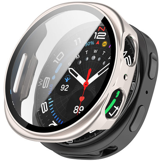 Techsuit Defense360 Pro Case for Samsung Galaxy Watch8 44mm, Pearl Silver