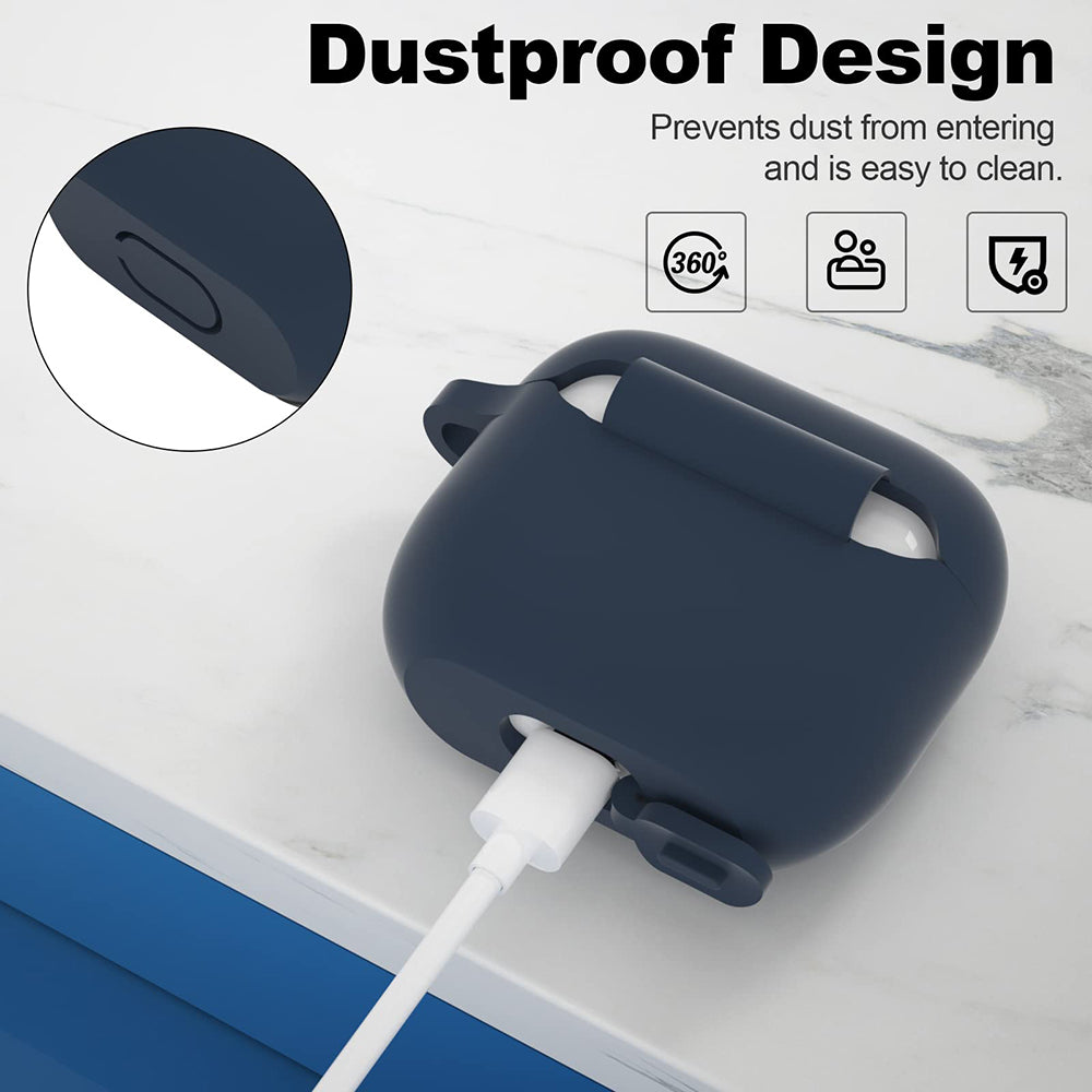 Techsuit Silicone Case for Apple AirPods 3, Navy Blue