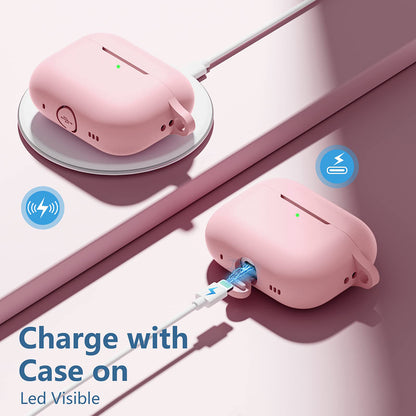 Techsuit Silicone Case for Apple AirPods Pro Series, Pink