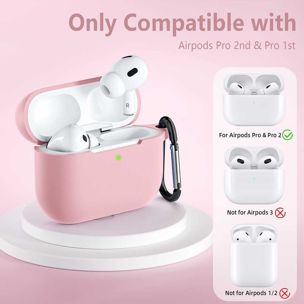 Techsuit Silicone Case for Apple AirPods Pro Series, Pink