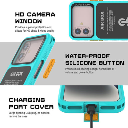 Universal Waterproof Case for Phone max. 6.1inch, ShellBox, AirBox, Blue