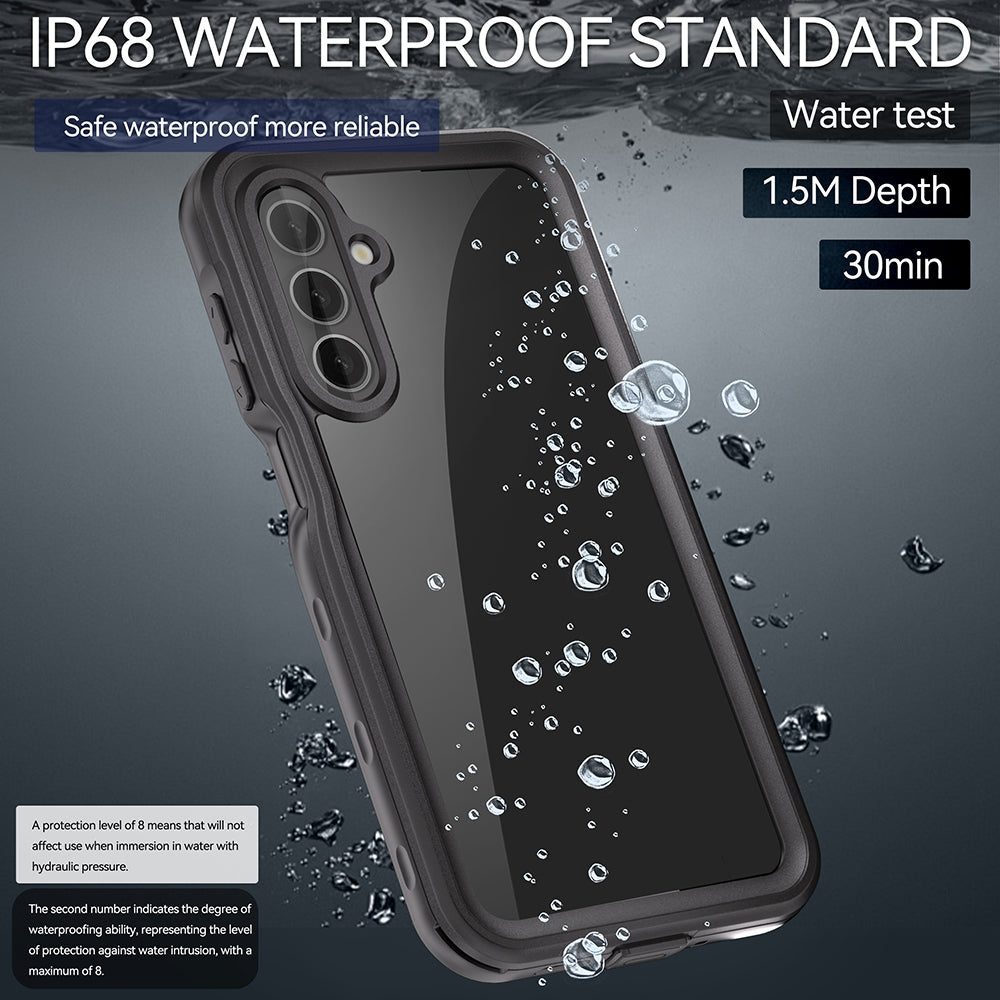 Waterproof Case for Samsung Galaxy A16 5G A166 / A16 4G A165, ShellBox, Black