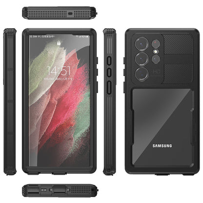 Waterproof Case for Samsung Galaxy S23 Ultra S918, ShellBox, Black