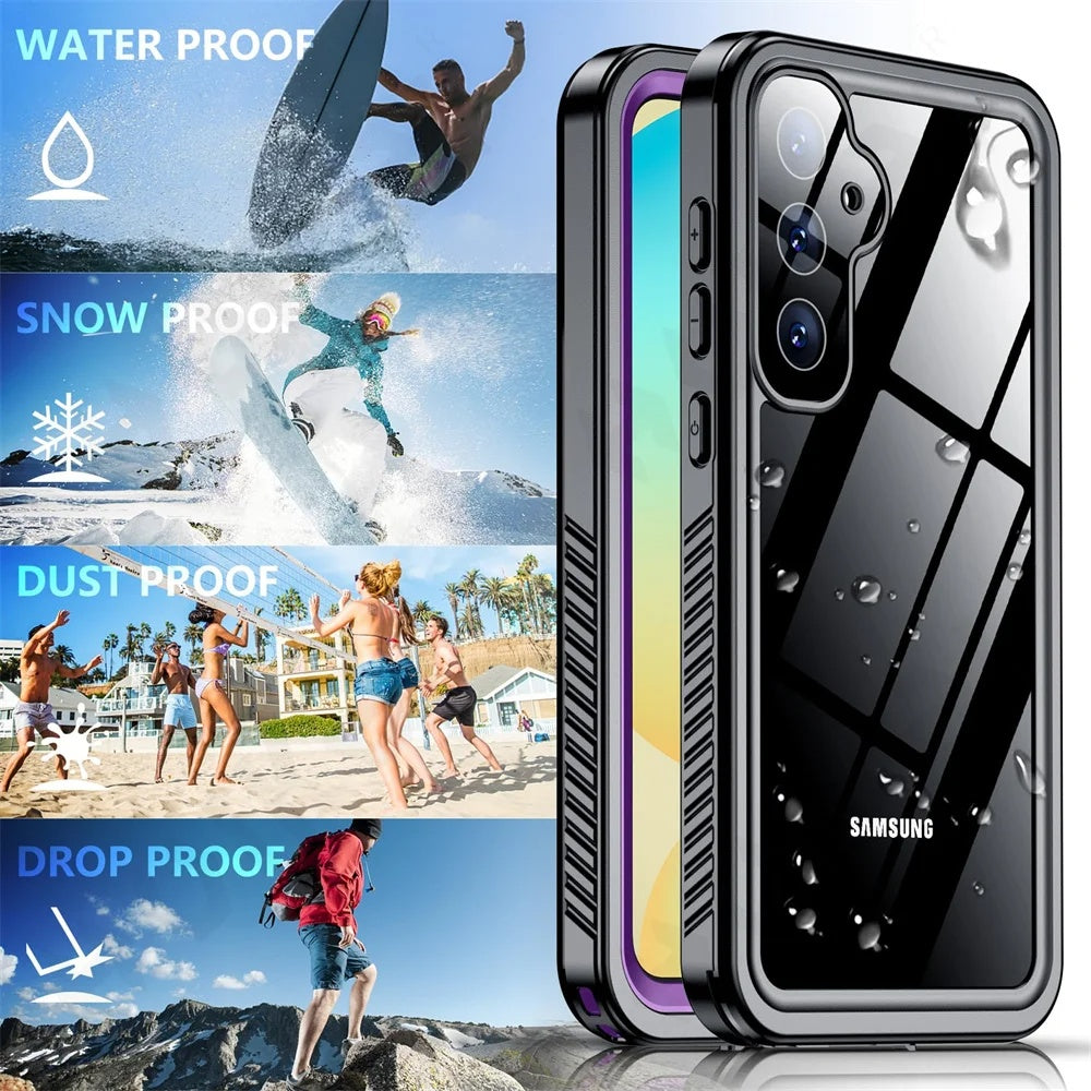 Waterproof Case for Samsung Galaxy S25 S931, ShellBox, Black