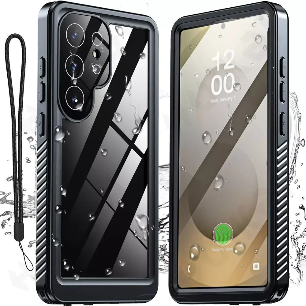 Waterproof Case for Samsung Galaxy S25 Ultra S938, ShellBox, Black