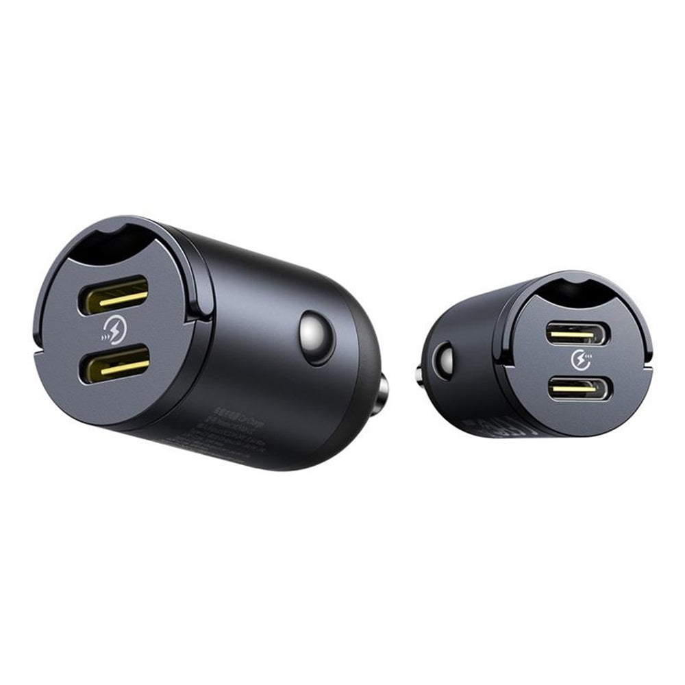 Baseus Tiny Star Car Charger, 30W, 3A, 2 x USB-C, Black C00035001121-03