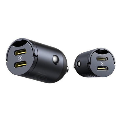 Baseus Tiny Star Car Charger, 30W, 3A, 2 x USB-C, Black C00035001121-03