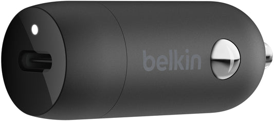 Belkin BoostCharge Car Charger, 30W, 3A, 1 x USB-C, Black CCA004btBK