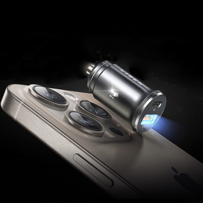 Lisen Car Charger, 36W, 3A, 1 x USB-A - 1 x USB-C, Black YL0223090002