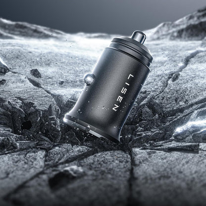 Lisen Car Charger, 45W, 3A, 2 x USB-C, Black YL0223080007