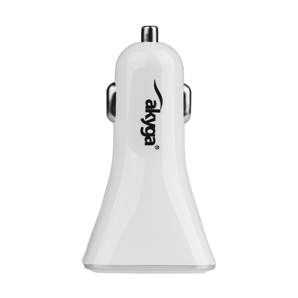 Akyga AK-CH-09 Car Charger, 10W, 2A, 4 x USB-A, White