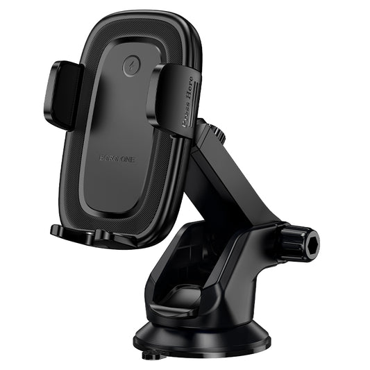 Borofone BH223 Follower Wireless Car Charger, 15W, 1.67A, Black