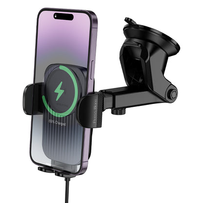 Wireless Car Charger Borofone BH222 Leading, 15W, 1.67A, Black