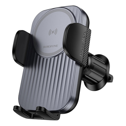 Borofone BH221 Path Wireless Car Charger, 15W, 1.67A, Black