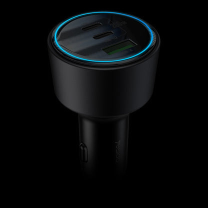Yesido Y59 Car Charger, 200W, 5A, 1 x USB-A - 2 x USB-C, Black