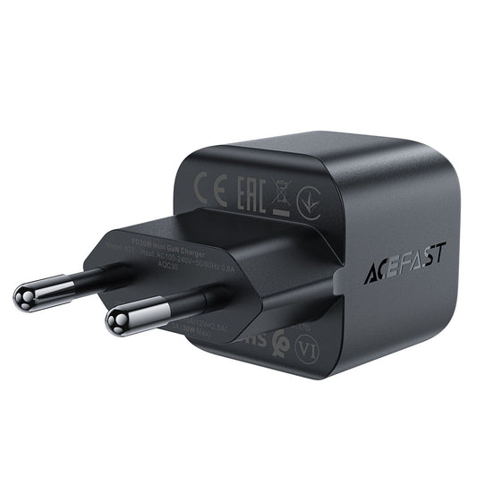 Acefast A77 Network Charger, 30W, 3A, 1 x USB-C, Black