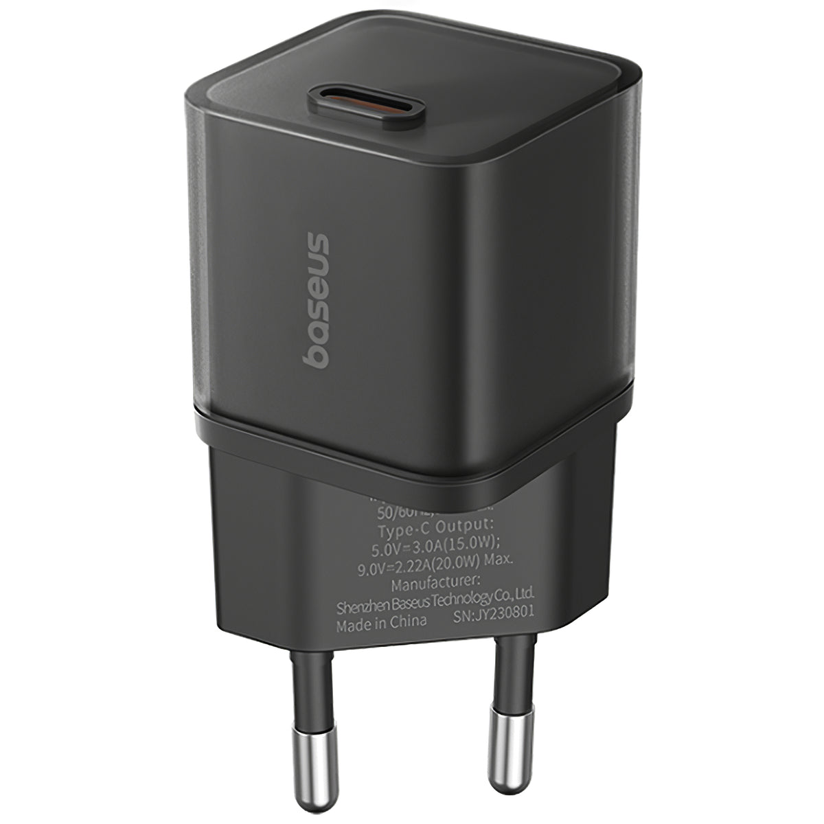 Network Charger Baseus GaN5S, 30W, 3A, 1 x USB-C, Black P10162504113-00 
