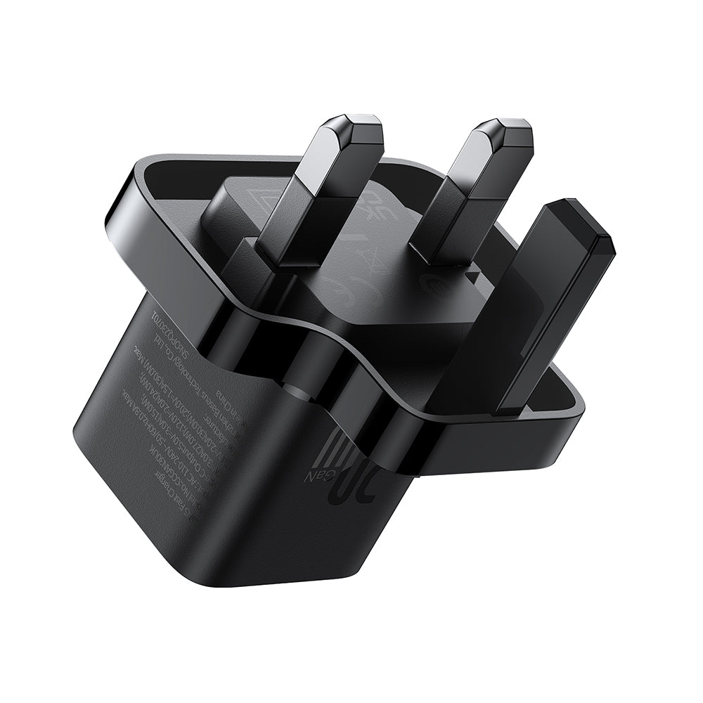 Baseus UK Network Charger, 20W, 3A, 1 x USB-C, Black P10110907113-00