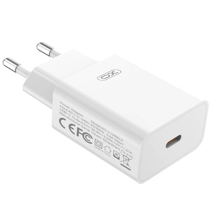 XO Design L126 Lightning Cable Wall Charger, 20W, 3A, 1 x USB-C, White