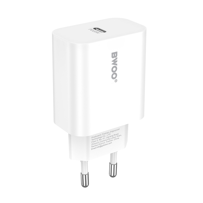 Network Charger with USB-C Cable BWOO CDA233, 20W, 3A, 1 x USB-C, White