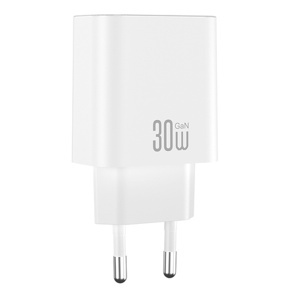 XO Design CE41 USB-C Cable Wall Charger, 30W, 3A, 1 x USB-C, White