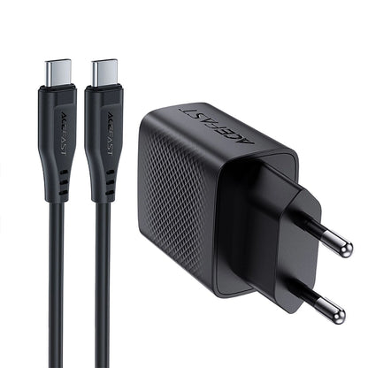 Acefast A82 USB-C Network Charger with Cable, 20W, 3A, 1 x USB-C, Black