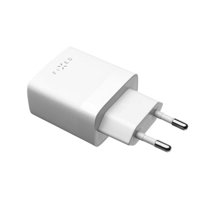 Fixed USB-C Network Charger with Cable, 17W, 3A, 2 x USB-A, White