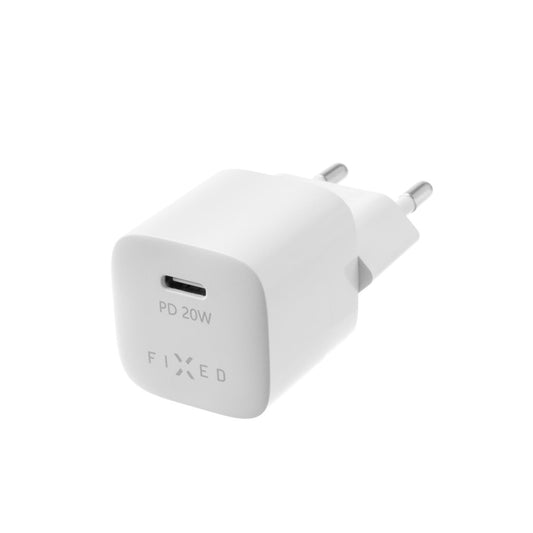 Fixed Mini Network Charger, 20W, 3A, 1 x USB-C, White