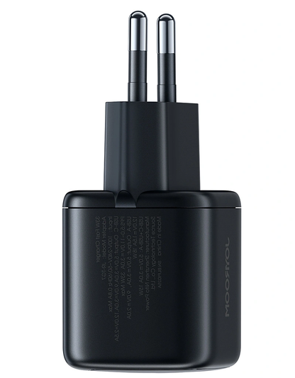 Joyroom JR-TG7 Network Charger, 33W, 3A, 1 x USB-A - 1 x USB-C, Black