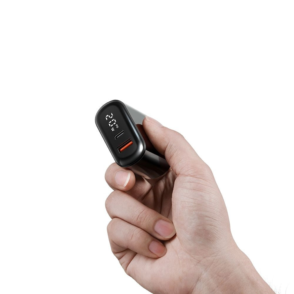 McDodo CH-7170 Chocolate Display Network Charger, 20W, 3A, 1 x USB-A - 1 x USB-C, Black