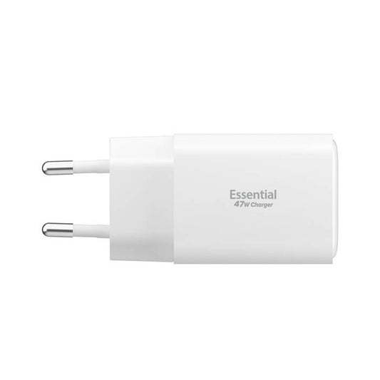 Spigen EE473EU Essential Network Charger, 47W, 3A, 1 x USB-A - 2 x USB-C, White ACH09464