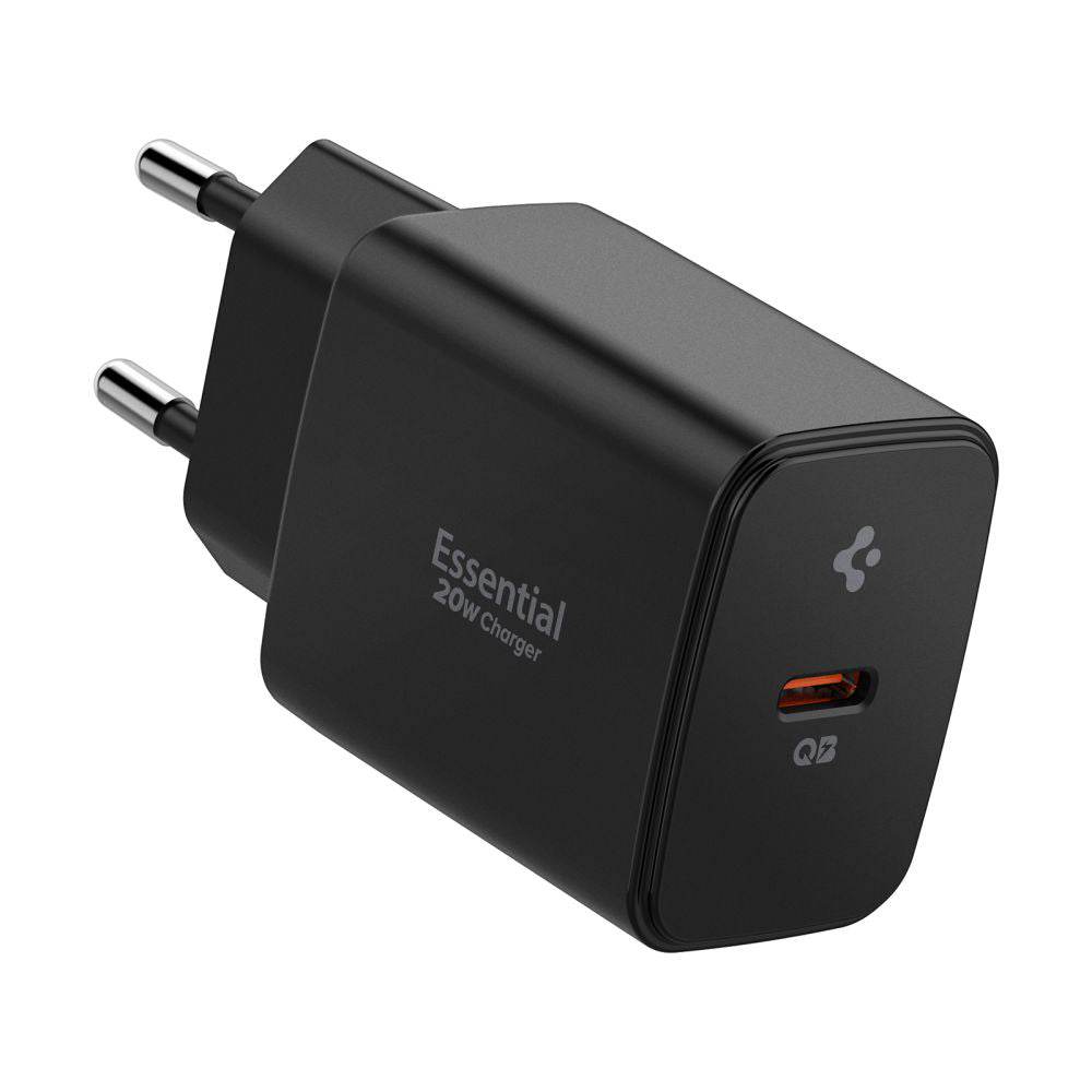 Spigen Essential Network Charger, 20W, 3A, 1 x USB-C, Black
