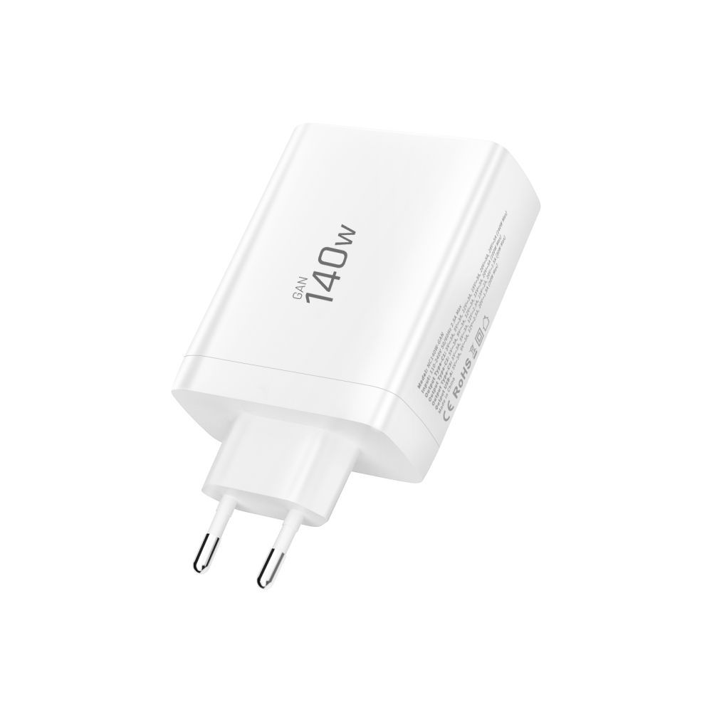Tech-Protect NC140W-GAN Network Charger, 140W, 5A, 1 x USB-A - 3 x USB-C, White
