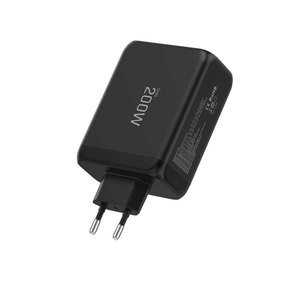 Tech-Protect NC200W-GAN Network Charger, 200W, 5A, 1 x USB-A - 3 x USB-C, Black
