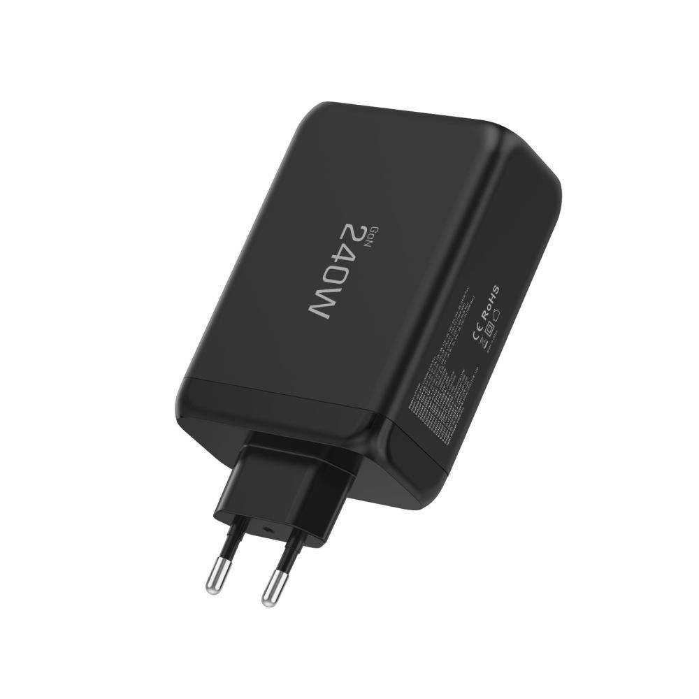 Tech-Protect NC240W-GAN Network Charger, 240W, 5A, 1 x USB-A - 3 x USB-C, Black