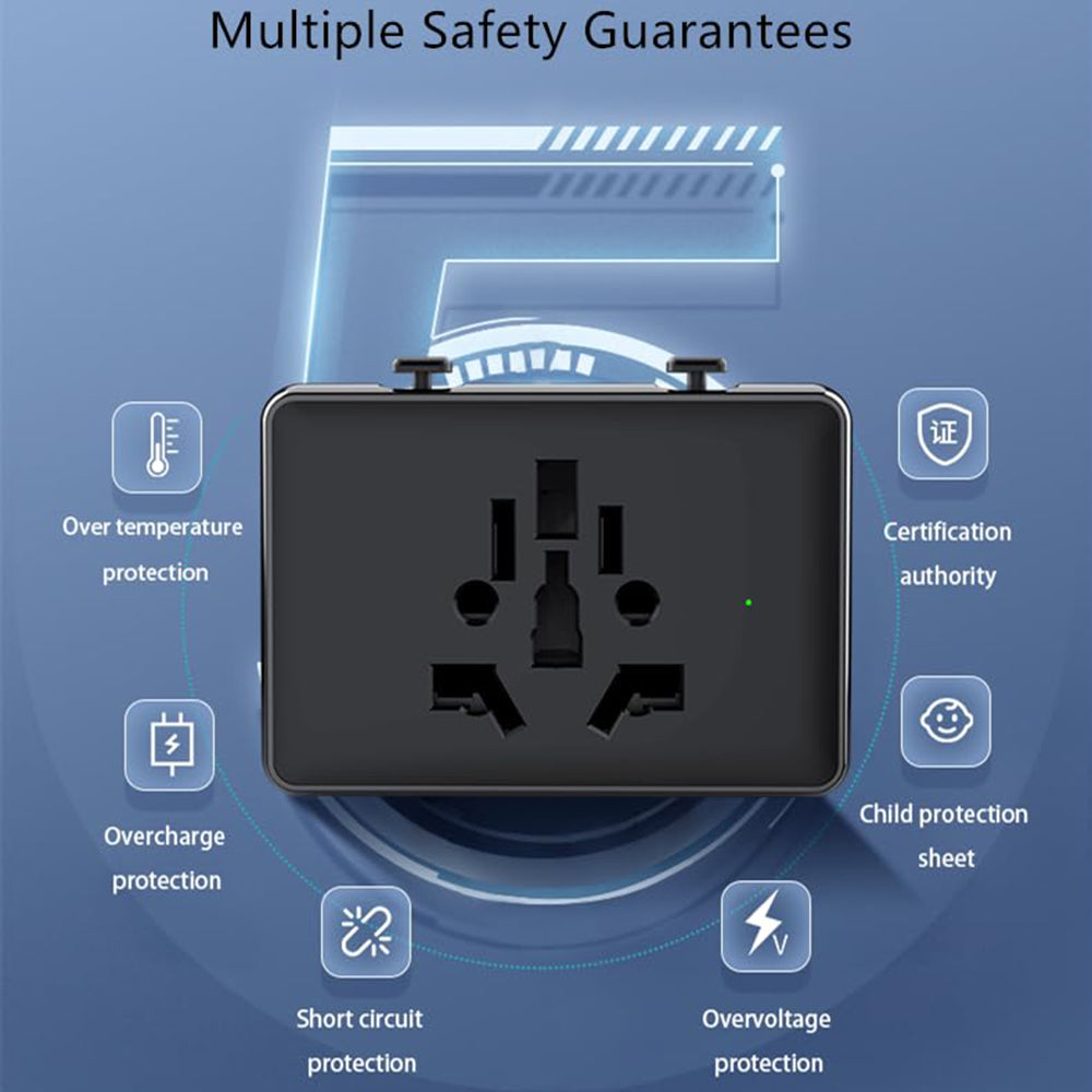 Techsuit HHt204A Travel Network Charger, 15W, 3A, 2 x USB-A - 2 x USB-C, White