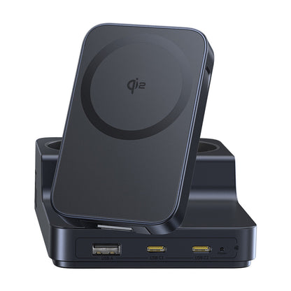 Baseus Nomos ND11 QI 6in1 Charging Station, 67W, 3.35A, 1 x USB-A - 2 x USB-C - 2 x Schuko, Black P80015804213-00