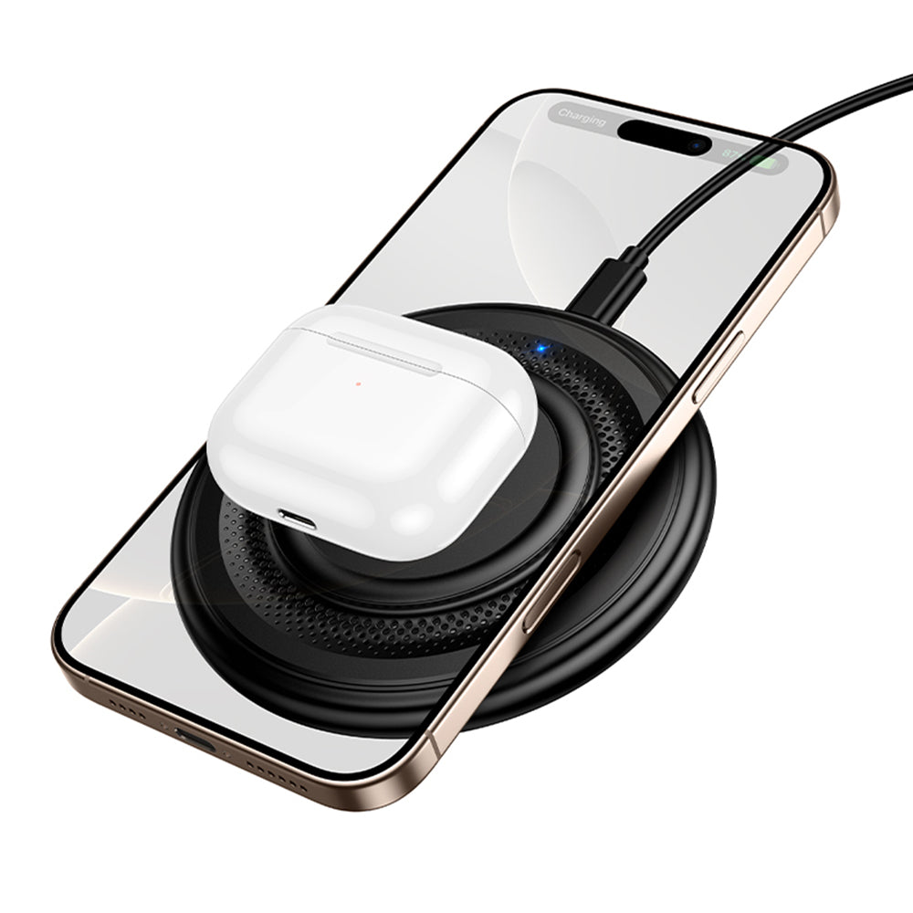Borofone BQ40 Crown Wireless Network Charger, 15W, 1.67A, Black
