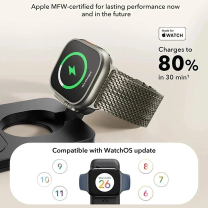 ESR CryoBoost 3in1 Wireless Network Charger, 25W, Black