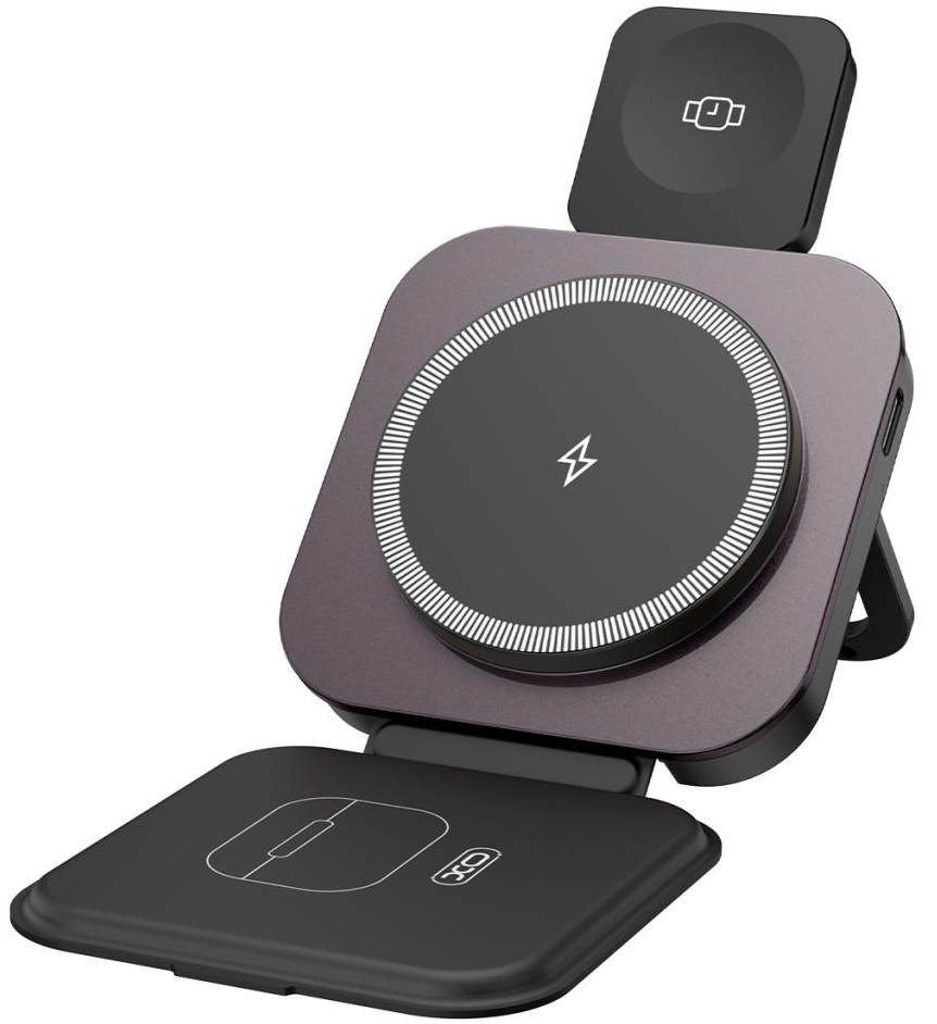 Wireless Network Charger XO Design CX035 3in1, 15W, 1.67A, Black, Resealed
