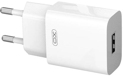XO Design L99 Network Charger, 12W, 2.4A, 1 x USB-A, White