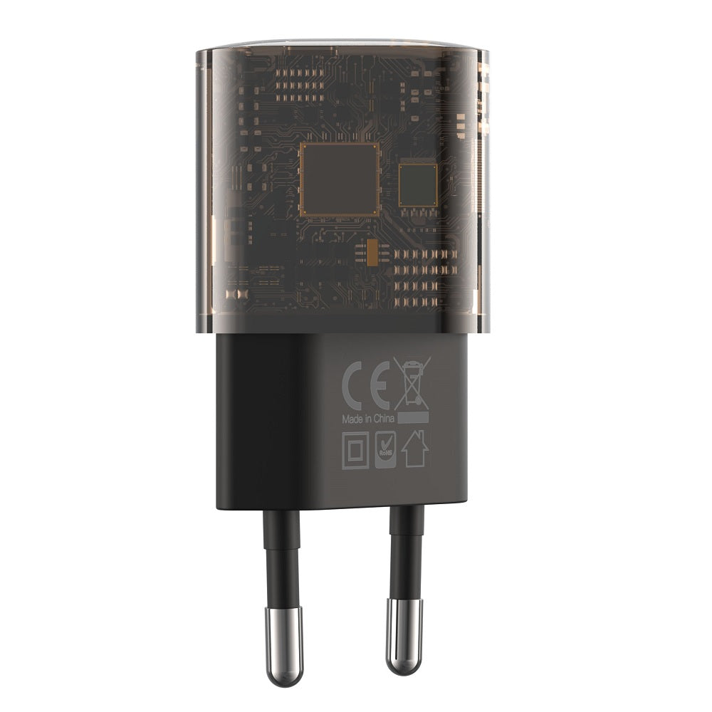 XO Design CE05 Network Charger, 30W, 3A, 1 x USB-A - 1 x USB-C, Brown