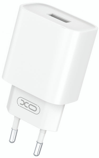 XO Design CE02D Network Charger, 18W, 3A, 1 x USB-A, White