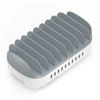 Orico DUK-10P-V1 Charging Station, 120W, 2.4A, 10 x USB-A, White