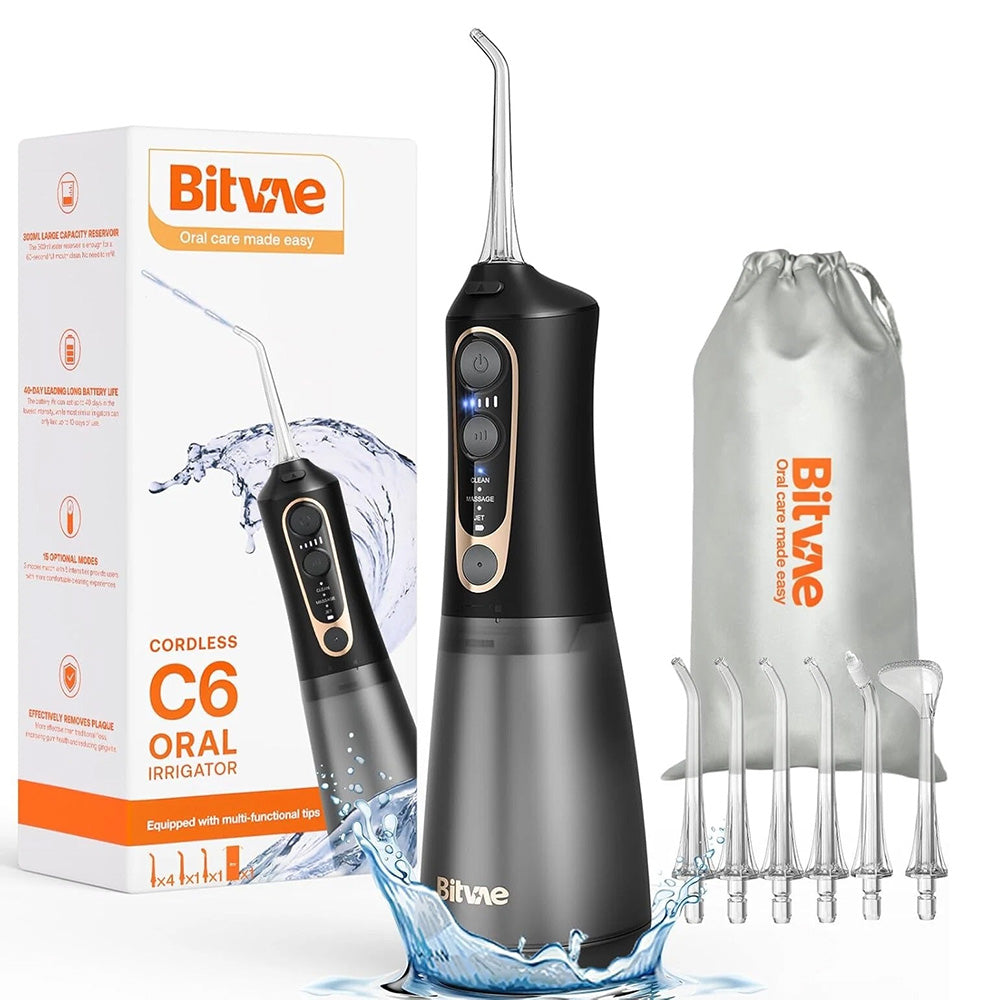 Bitvae C6 Oral Irrigator, Black Gold