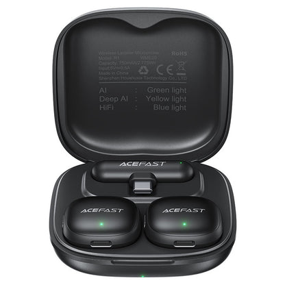 Acefast R1 Lavalier, USB-C, Set of 2 pieces, Black