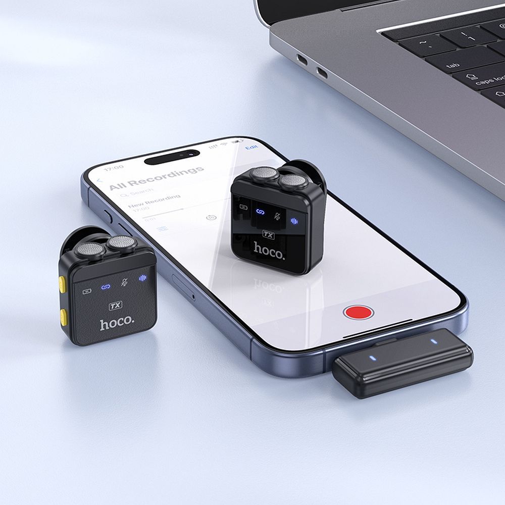 HOCO L17 Lavalier, USB-C / Lightning, Set of 2 Pieces, Black