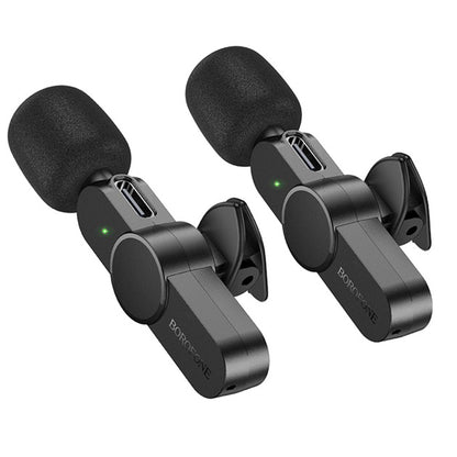 Borofone BFK12 Trophy Lavalier, USB-C / Lightning, Set of 2 pieces, Black